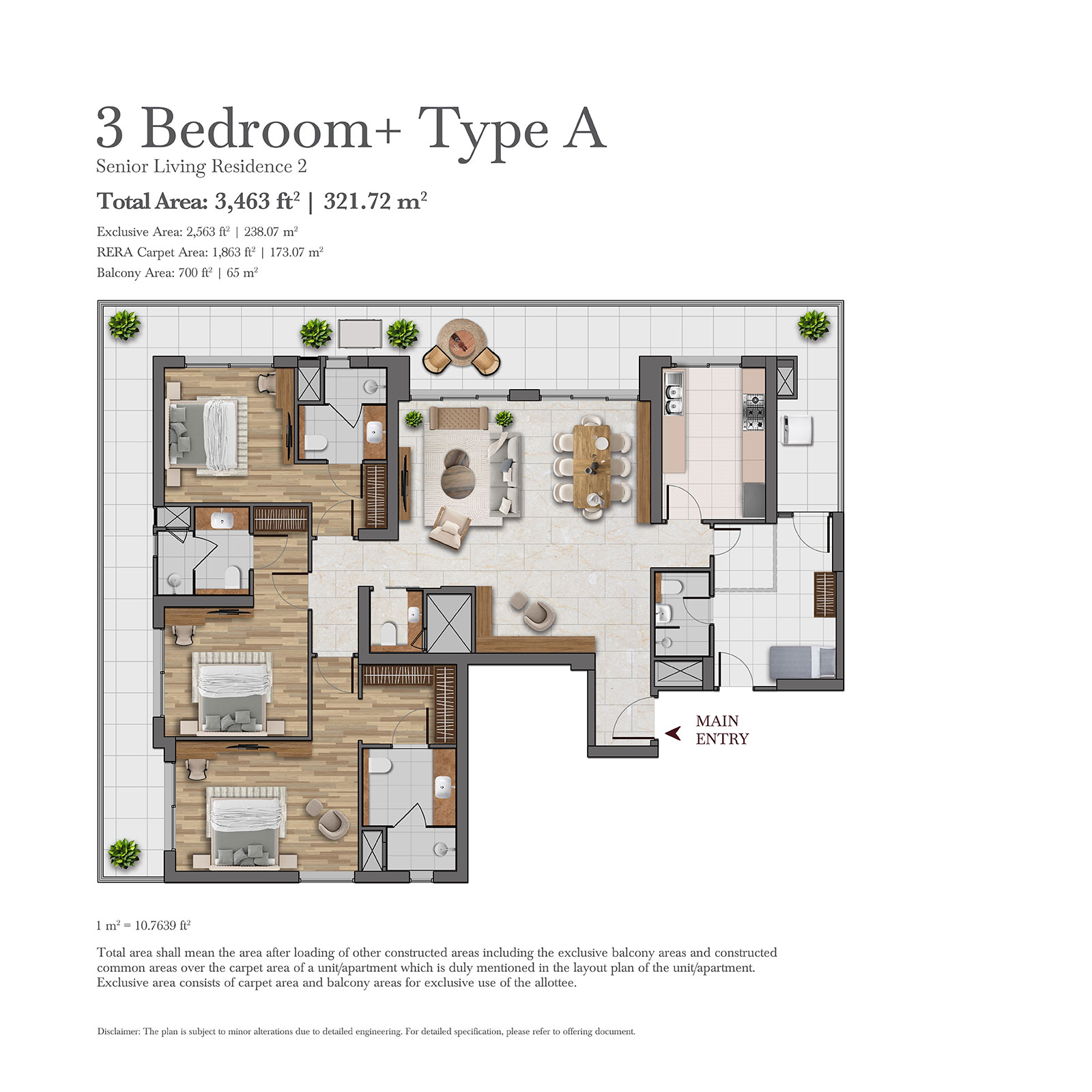 3BR+ Floor Plan