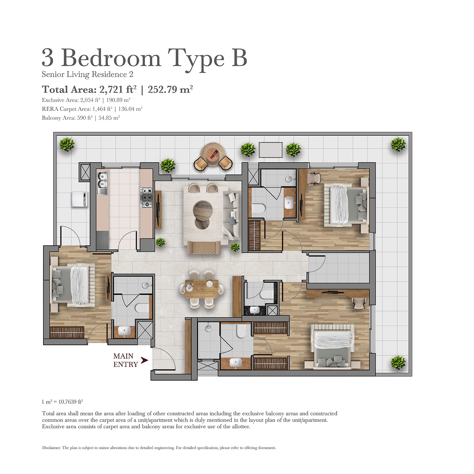 3BR Floor Plan